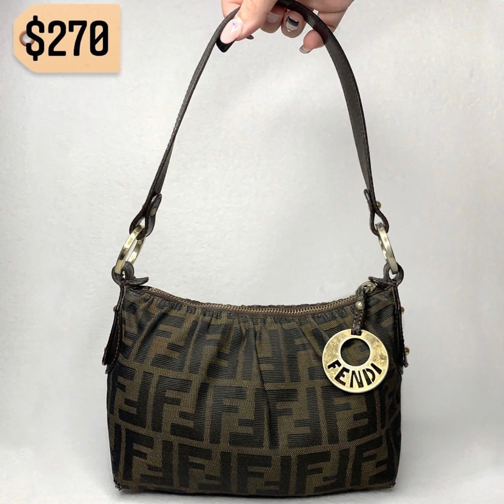 ✨✨✨✨SOLD ✨✨✨✨ Fendi Roma Authentic RARE Vintage Zucca Brown Mini Shoulder Bag